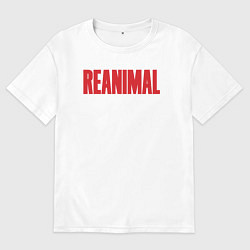 Футболка оверсайз мужская Reanimal logo, цвет: белый