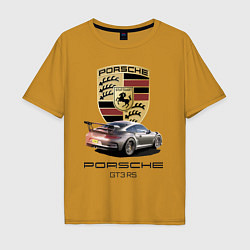 Мужская футболка оверсайз Porsche GT 3 RS motorsport