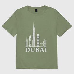 Футболка оверсайз мужская City - Dubai, цвет: авокадо