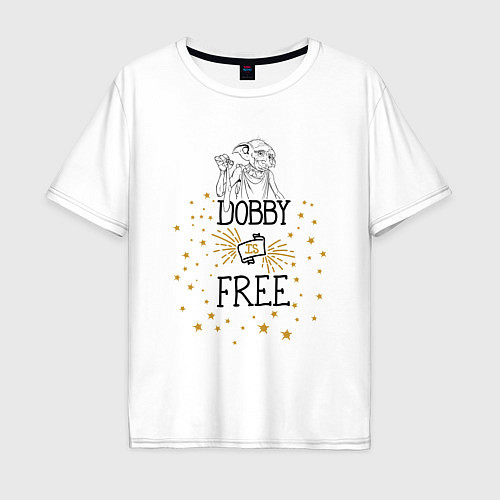 Мужская футболка оверсайз Dobby is free / Белый – фото 1