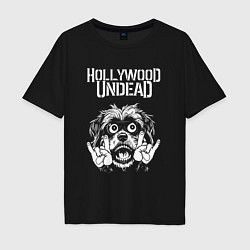 Мужская футболка оверсайз Hollywood Undead rock dog