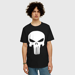 Футболка оверсайз мужская Punisher logo, цвет: черный — фото 2