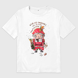 Футболка оверсайз мужская Щелкунчик, цвет: белый