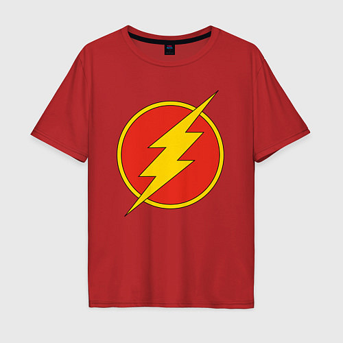 Мужская футболка оверсайз Flash logo / Красный – фото 1