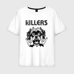 Футболка оверсайз мужская The Killers - rock dog, цвет: белый
