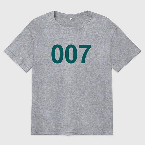 Мужская футболка оверсайз 007 - Игра в кальмара / Меланж – фото 1