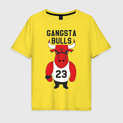 Мужская футболка оверсайз Gangsta Bulls 23