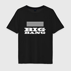 Футболка оверсайз мужская Big bang лого, цвет: черный