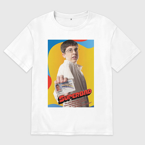 Мужская футболка оверсайз Суперперцы Фогель / Белый – фото 1