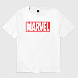 Футболка оверсайз мужская Marvel logo, цвет: белый