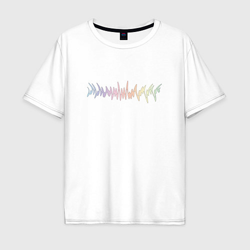 Мужская футболка оверсайз Music art design / Белый – фото 1
