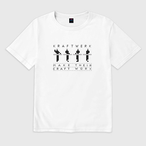 Мужская футболка оверсайз Kraftwerk - Craft work / Белый – фото 1