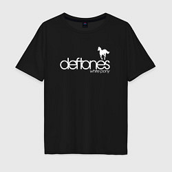 Футболка оверсайз мужская Deftones white pony, цвет: черный