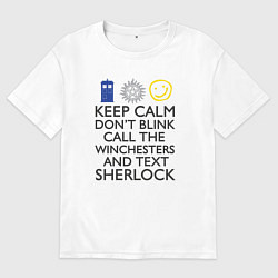 Футболка оверсайз мужская Sherlock doctor, цвет: белый