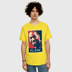 Футболка оверсайз мужская Кавай, цвет: желтый — фото 2
