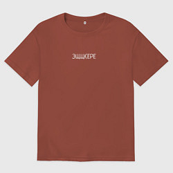 Футболка оверсайз мужская Эщкере, цвет: кирпичный