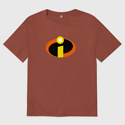 Футболка оверсайз мужская Суперсемейка, цвет: кирпичный