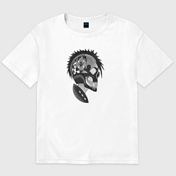 Футболка оверсайз мужская Punks skulls, цвет: белый