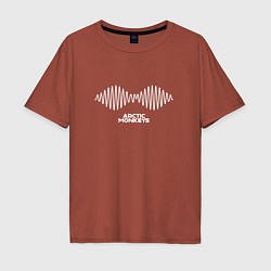 Футболка оверсайз мужская Arctic Monkeys logo, цвет: кирпичный