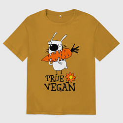 Мужская футболка оверсайз True vegan (истинный веган)