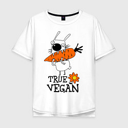 Мужская футболка оверсайз True vegan (истинный веган)