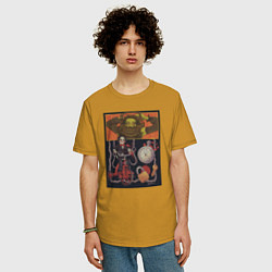 Футболка оверсайз мужская Сыграем в игру, цвет: горчичный — фото 2