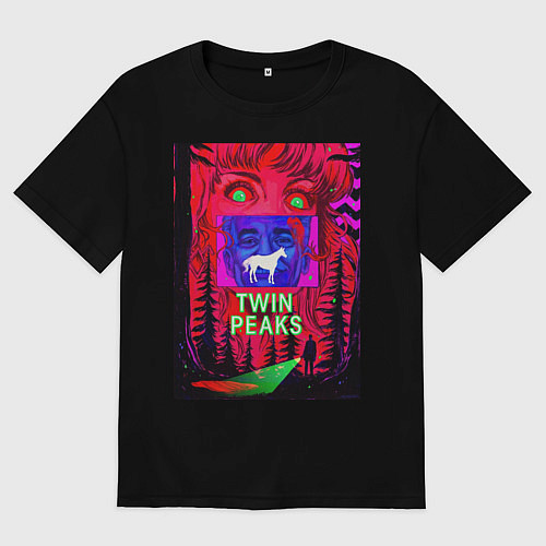 Мужская футболка оверсайз Загадка Лоры Палмер / Черный – фото 1