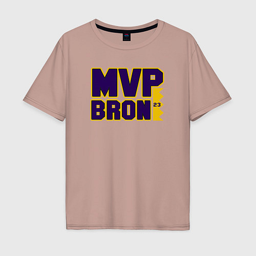 Мужская футболка оверсайз Lebron James MVP / Пыльно-розовый – фото 1