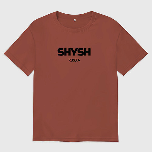 Мужская футболка оверсайз Шыш / Кирпичный – фото 1