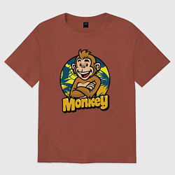 Мужская футболка оверсайз Monkey jungle