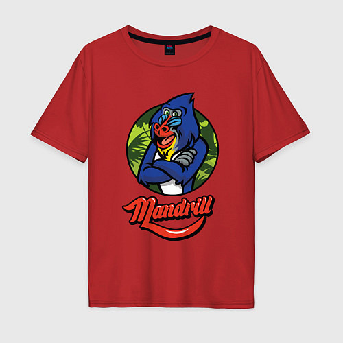 Мужская футболка оверсайз Mandrill / Красный – фото 1