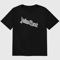 Футболка оверсайз мужская Judas Priest - logo, цвет: черный