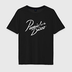 Мужская футболка оверсайз Panic at the disco - logo