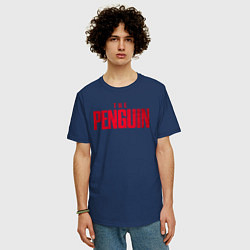 Футболка оверсайз мужская The penguin logo, цвет: тёмно-синий — фото 2