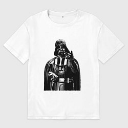 Футболка оверсайз мужская Дарт Вейдер ситх, цвет: белый