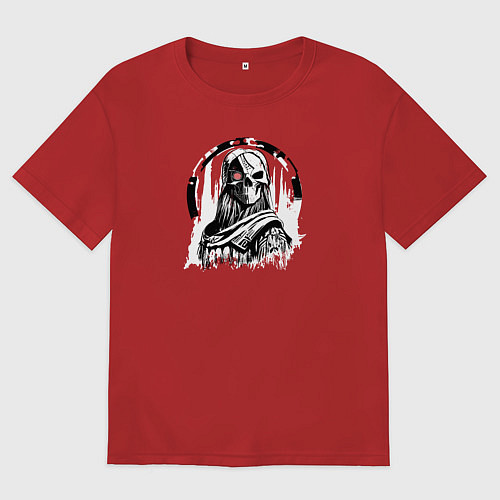 Мужская футболка оверсайз Древнее мастерство / Красный – фото 1