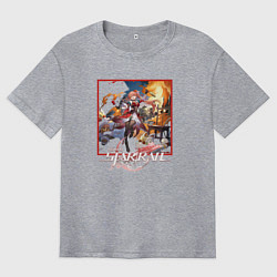 Футболка оверсайз мужская Гуйнайфэнь, цвет: меланж