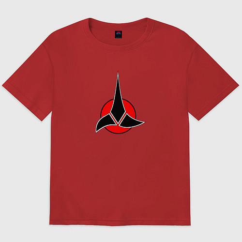 Мужская футболка оверсайз Klingon / Красный – фото 1