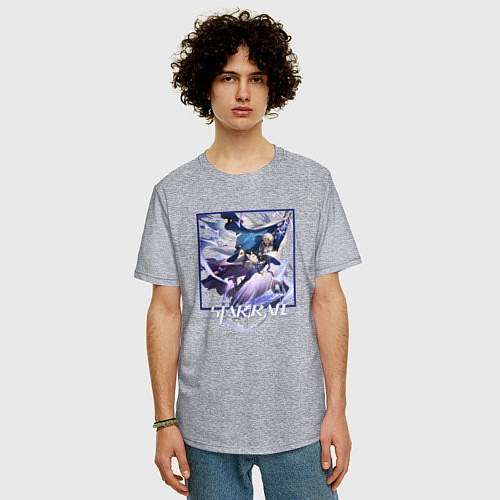 Мужская футболка оверсайз Арлан хонкай / Меланж – фото 3