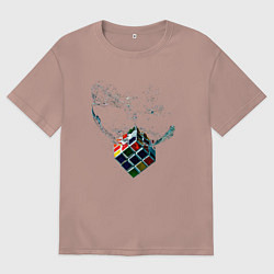 Мужская футболка оверсайз Рубик в воде