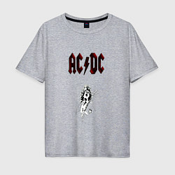 Футболка оверсайз мужская AcDc - roook, цвет: меланж