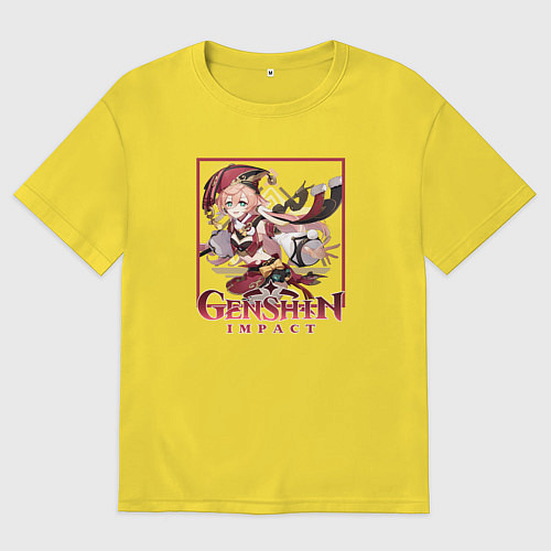 Мужская футболка оверсайз Янь Фэй / Желтый – фото 1