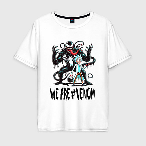 Мужская футболка оверсайз We are Venom - Rick / Белый – фото 1