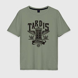 Футболка оверсайз мужская Tardis time lord, цвет: авокадо