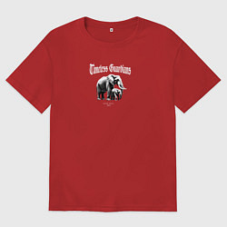 Мужская футболка оверсайз Слоновья забота