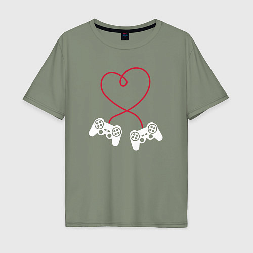 Мужская футболка оверсайз Lover gamer / Авокадо – фото 1