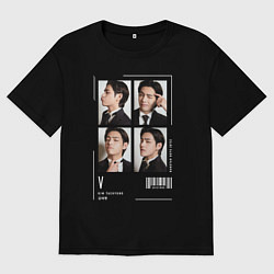 Футболка оверсайз мужская Taehyung bts 4cut, цвет: черный