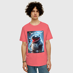 Футболка оверсайз мужская Ventotoro - we are Venom meme, цвет: коралловый — фото 2