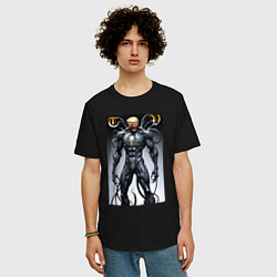 Футболка оверсайз мужская Venom-Trump collaboration - ai art fantasy, цвет: черный — фото 2