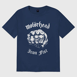 Футболка оверсайз мужская Motorhead - iron fist, цвет: тёмно-синий
